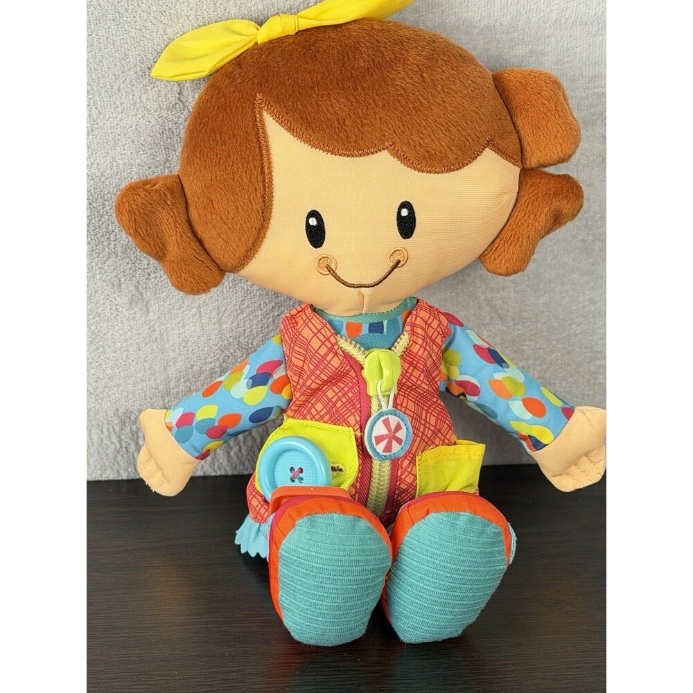 Playskool Dressy Kids Girl Activity Plush Stuffed Doll Learn To Dress Hasbro